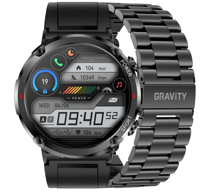 Chytré hodinky Gravity GT21-1+ Black Silicone Strap Chytré hodinky Gravity GT21-1+ Black Silicone Strap