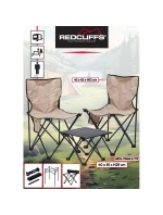 SKLÁDACÍ CESTOVNÍ SET 3 V 1 STŮL A 2 ŽIDLE REDCLIFFS BEIGE