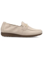 Dámské pohodlné kožené mokasíny béžové model 21906746 - Rieker