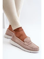 Sergio Leone Béžové semišové mokasíny na platformě Sergio Leone Béžové semišové mokasíny na platformě