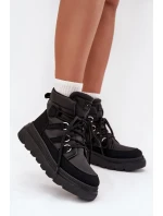 Dámské kotníkové boty Liorae trapery na platformě – černé Dámské kotníkové boty Liorae trapery na platformě – černé