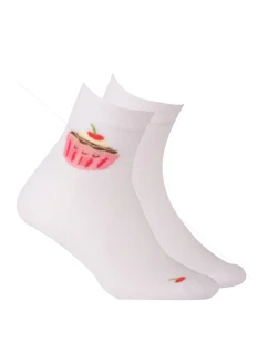 TENKÉ PONOŽKY BARVA 6-11 LET DÍVKY BÍLÁ 27/29