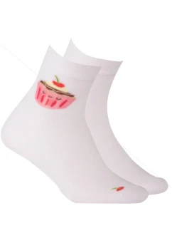 TENKÉ PONOŽKY BARVA 6-11 LET DÍVKY BÍLÁ 27/29