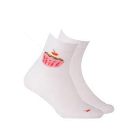 TENKÉ PONOŽKY BARVA 6-11 LET DÍVKY BÍLÁ 27/29