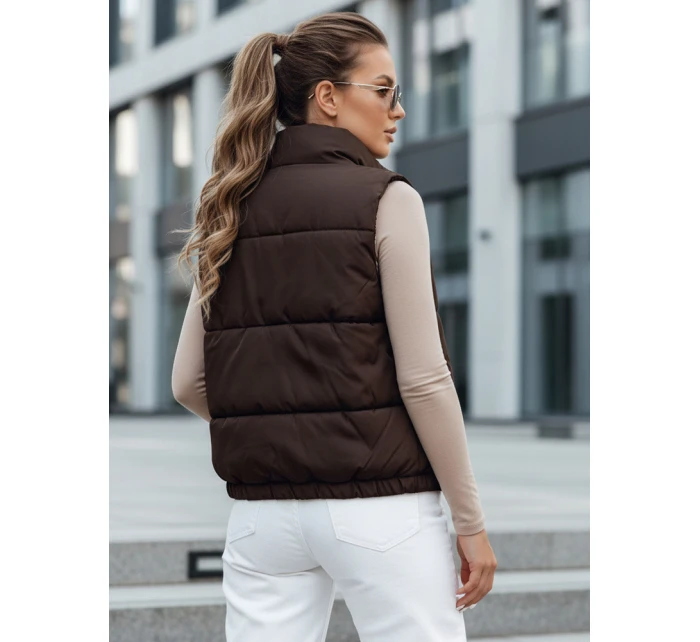 Dámská prošívaná vesta URBANELLE hnědá FashionStreet TY4970