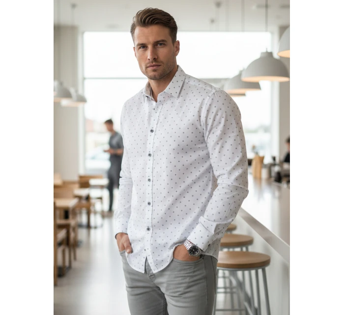 Koszula męska slim fit  biała model 22007707 - FashionStreet