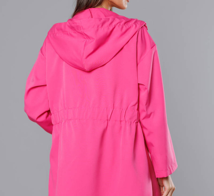 Růžový tenký asymetrický dámský přehoz přes oblečení (B8117-83)