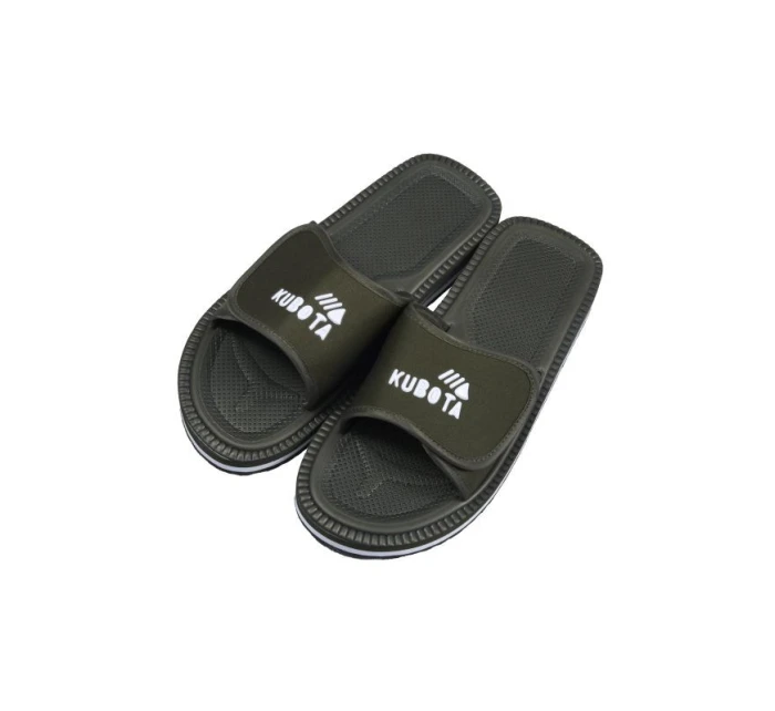 Žabky Kubota na suchý zip v khaki barvě K0000-100-005-19-1