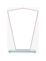 Skleněná trofej s matným podstavcem