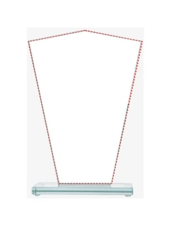 Skleněná trofej s matným podstavcem