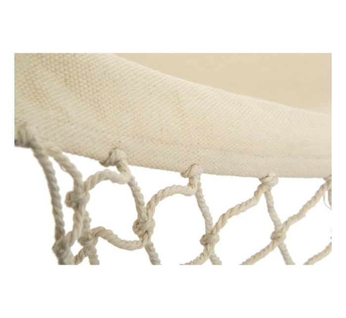 ZAHRADNÍ HOUPACÍ SÍŤ PRO 1 OSOBU 200X100CM S TYČÍ A STŘAPCI MIAMI ECRU