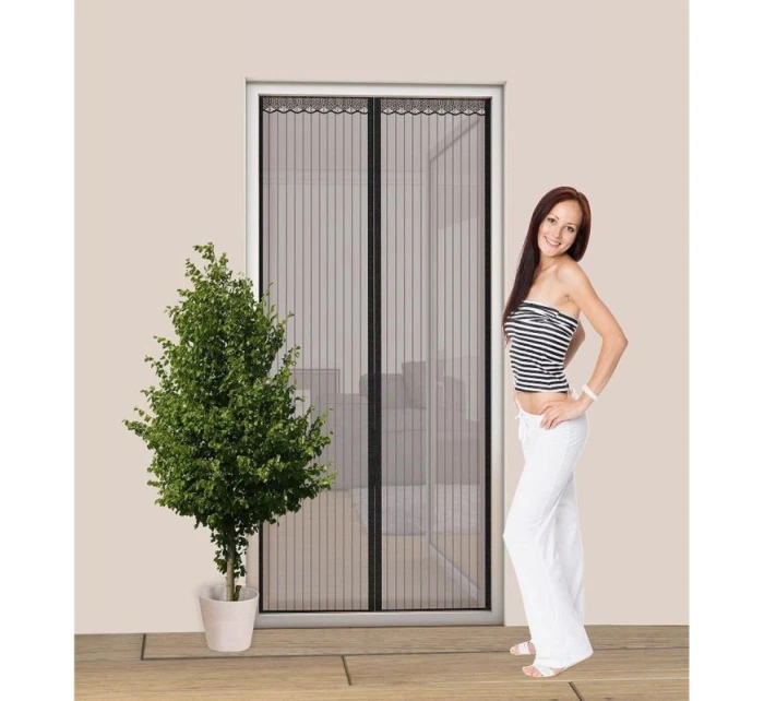 LAMELOVÁ MOSKYTIÉRA 100X220 CM SE ZAPÍNÁNÍM NA MAGNETY