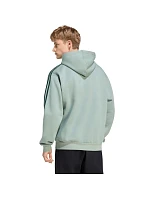 Bluza męska adidas Essentials 3-Stripes Fleece Hoodie jasnozielona KY4172 pánské