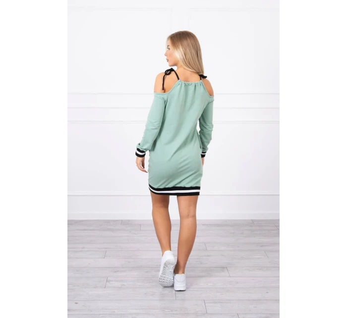 Tres Chic tmavě mátové šaty