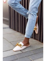 Dámské Nazouváky S řetízkem Béžové model 21549937 On Me - Boto Dámské Nazouváky S řetízkem Béžové model 21549937 On Me - Boto