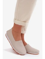 Kožené dámské polobotky S.Barski LR61-7051 Béžové Kožené dámské polobotky S.Barski LR61-7051 Béžové