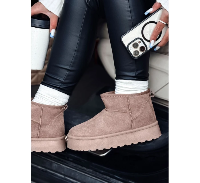 Dámské sněhule na platformě béžové BRINETTO FashionStreet ZY0568