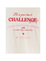 Dívčí tričko oversize s potiskem a dlouhým rukávem model 21877605 - 4F