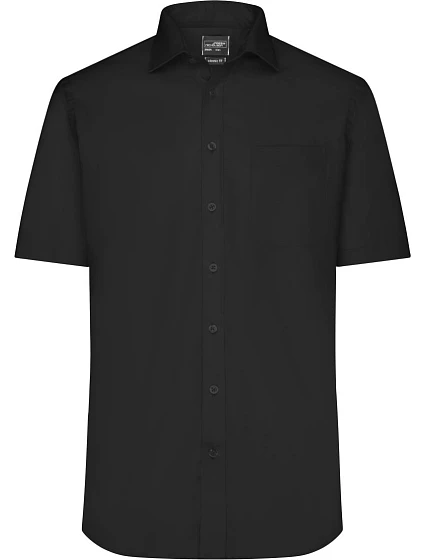 Daiber JN 684 Mikro keprová košile s krátkým rukávem 02.0684 black Daiber JN 684 Mikro keprová košile s krátkým rukávem 02.0684 black