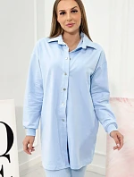 3dílná sada mikiny, topu a legín modrá