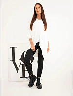 Dámský svetr Plus Size s výstřihem do V ecru