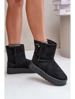 Vysoké dámské sněhule na platformě Big Star OO274898 černé