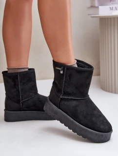 Vysoké dámské sněhule na platformě Big Star OO274898 černé