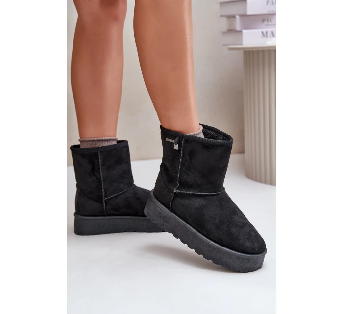 Vysoké dámské sněhule na platformě Big Star OO274898 černé