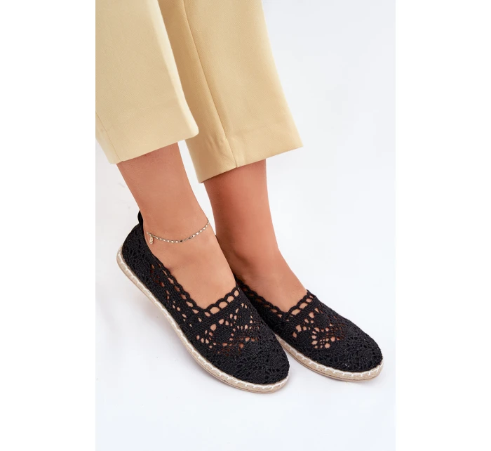 Krajkové Espadrilky Dámské Černé model 21701546 - Boto Krajkové Espadrilky Dámské Černé model 21701546 - Boto