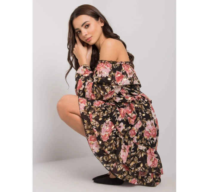 Šaty DHJ SK  černá a růžová model 16300525 - FPrice