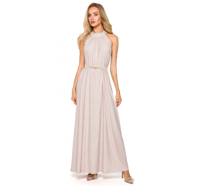 M721 Maxi šaty bez rukávů - černé