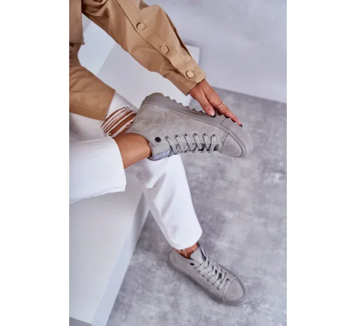 Dámské Tenisky Big Star Vysoké Zateplené Šedé GG274070 Dámské Tenisky Big Star Vysoké Zateplené Šedé GG274070