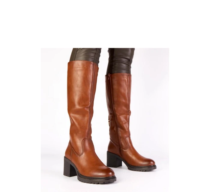 Kozačky na podpatku  model 222052 Solea