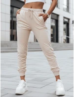 Dámské krémové velurové tepláky FashionStreet UY2841