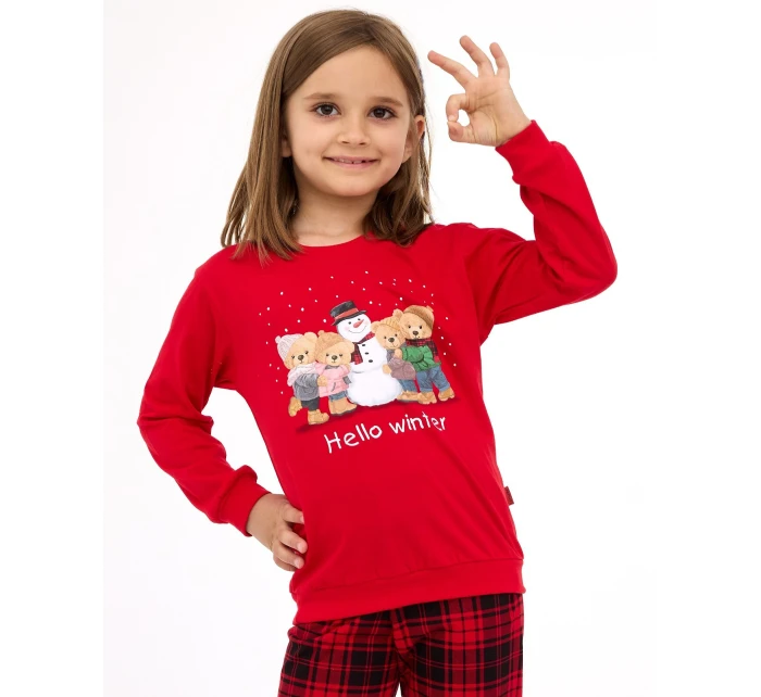 Cornette Dětské dívčí pyžamo 594/185 Zimní délka/r Vánoce 86-128 Cornette Dětské dívčí pyžamo 594/185 Zimní délka/r Vánoce 86-128