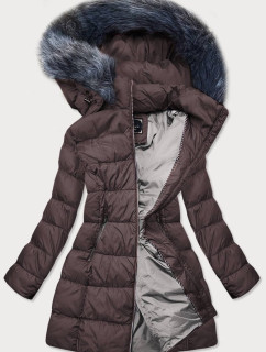 Dámská prošívaná zimní bunda v lilkové barvě (7701)