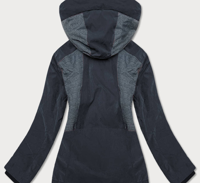 Černá dámská zimní bunda se sněhovým pásem (b2376)