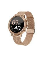 Dámské chytré hodinky VELTORI VT310-1 Zlatý náramek + růžový silikonový řemínek Dámské chytré hodinky VELTORI VT310-1 Zlatý náramek + růžový silikonový řemínek