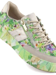 Dámské boty na platformě zelené Rieker M7711-91