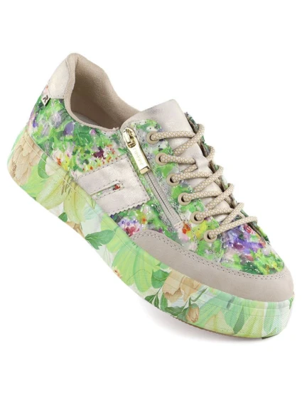 Dámské boty na platformě zelené Rieker M7711-91