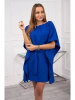 model 21752838 chrpově modré netopýří šaty - K-Fashion