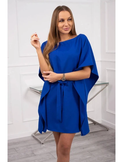 model 21752838 chrpově modré netopýří šaty - K-Fashion