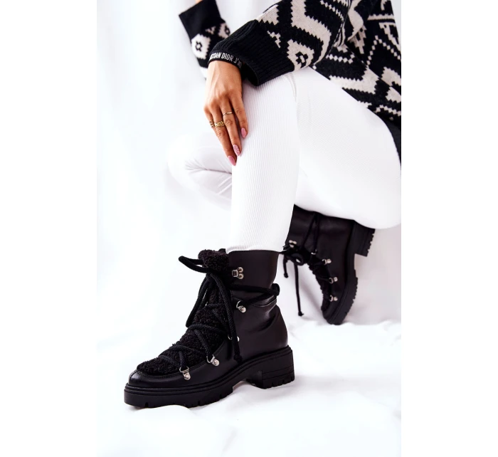 Kožené boty Trapper Lewski Světle černé model 21569643 - Boto