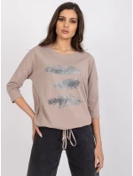 Bluzka RV BZ model 21858909 ciemny bezowy - FPrice