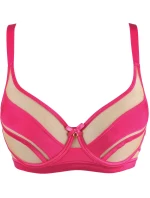 Dámská podprsenka model 21223826 Tmavě růžová s béžovou - Axami