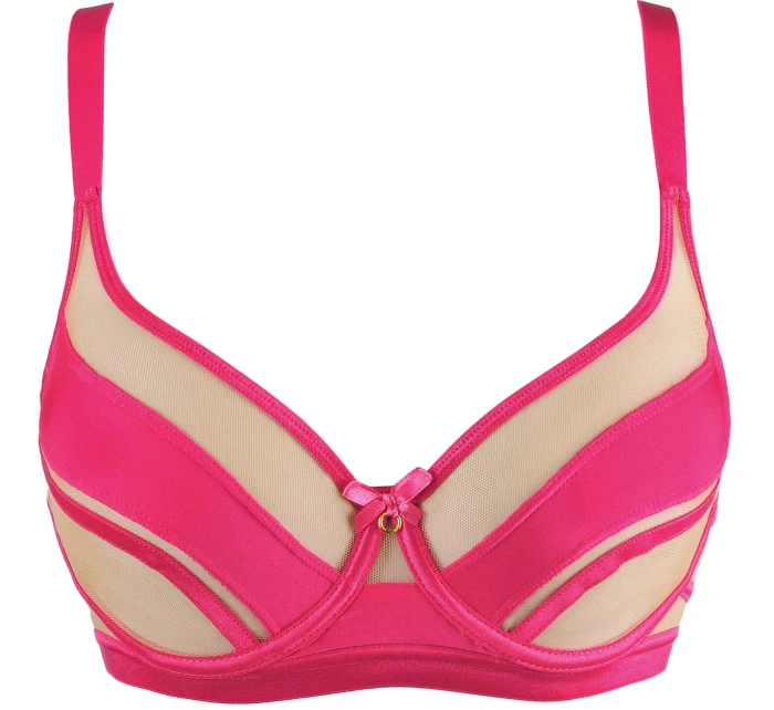 Dámská podprsenka model 21223826 Tmavě růžová s béžovou - Axami