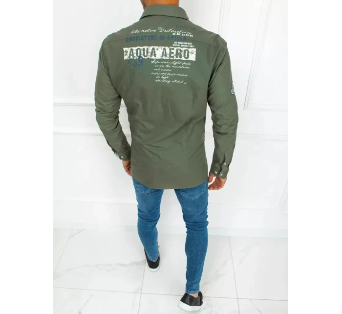 Pánská zelená košile FashionStreet DX2275
