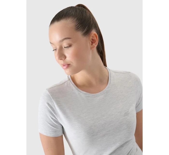 Dámské bavlněné slim tričko model 21432834 - 4F Dámské bavlněné slim tričko model 21432834 - 4F