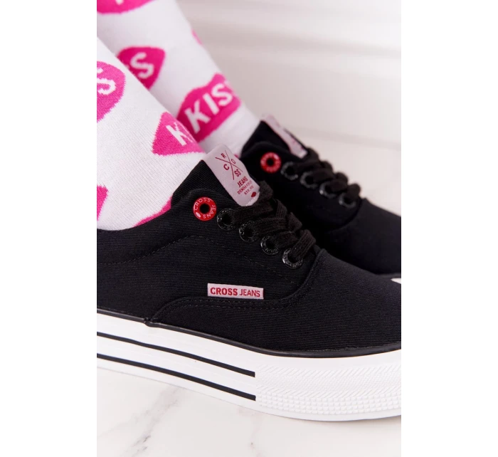 Dámské Tenisky Na Platformě CROSS JEANS FF2R4002C Černé