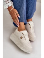 Sneakersy Sportovní Boty Dámské Zateplené Na Masivní Podešvi Béžové Verissha Sneakersy Sportovní Boty Dámské Zateplené Na Masivní Podešvi Béžové Verissha